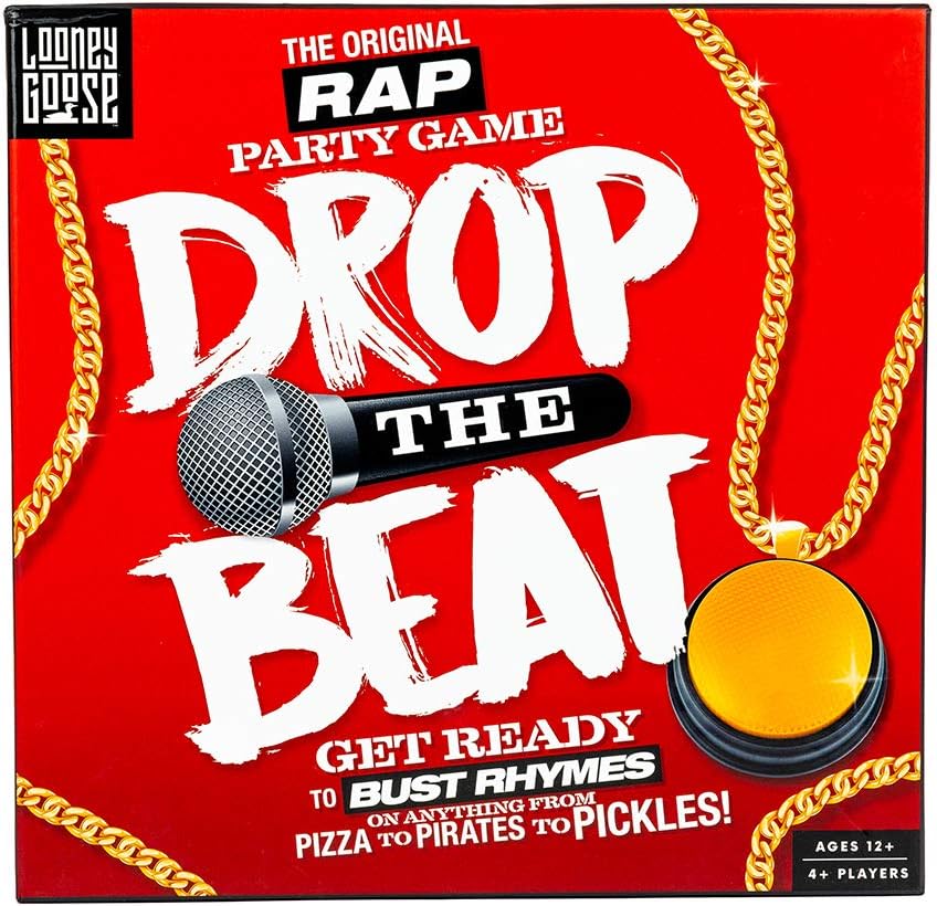 Professor PUZZLE Drop The Beat - The Original Rap Party Game - Rapping/Singing Buzzer Game for The Family by Looney Goose.