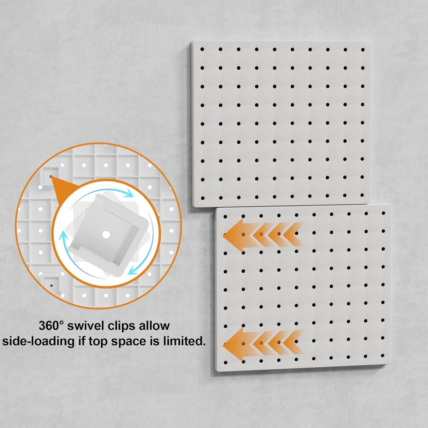 Pegboard Combination Kit - Pegboards and Accessories Modular Hanging for Wall Organizer, Crafts Organization, Ornaments Display, Nursery Storage, Peg Board