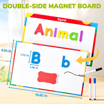 Gamenote Classroom Magnetic Alphabet Letters Kit 238 Pcs with Double - Side Magnet Board - Foam Alphabet Letters for Preschool Kids Toddler Spelling and Learning Colorful ABC Education Fridge Magnets
