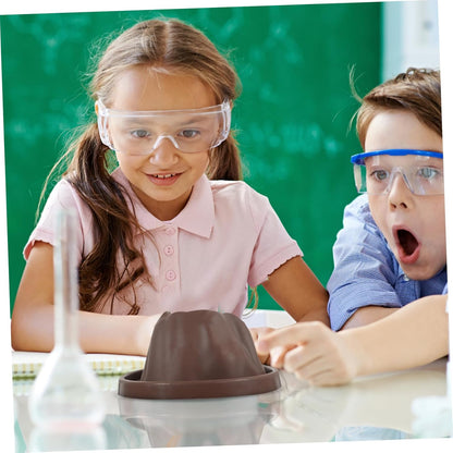 6pcs Volcanic Model Shell DIY Science Kit Plastic Volcanic Stand Eruption Simulation Educational for Interactive