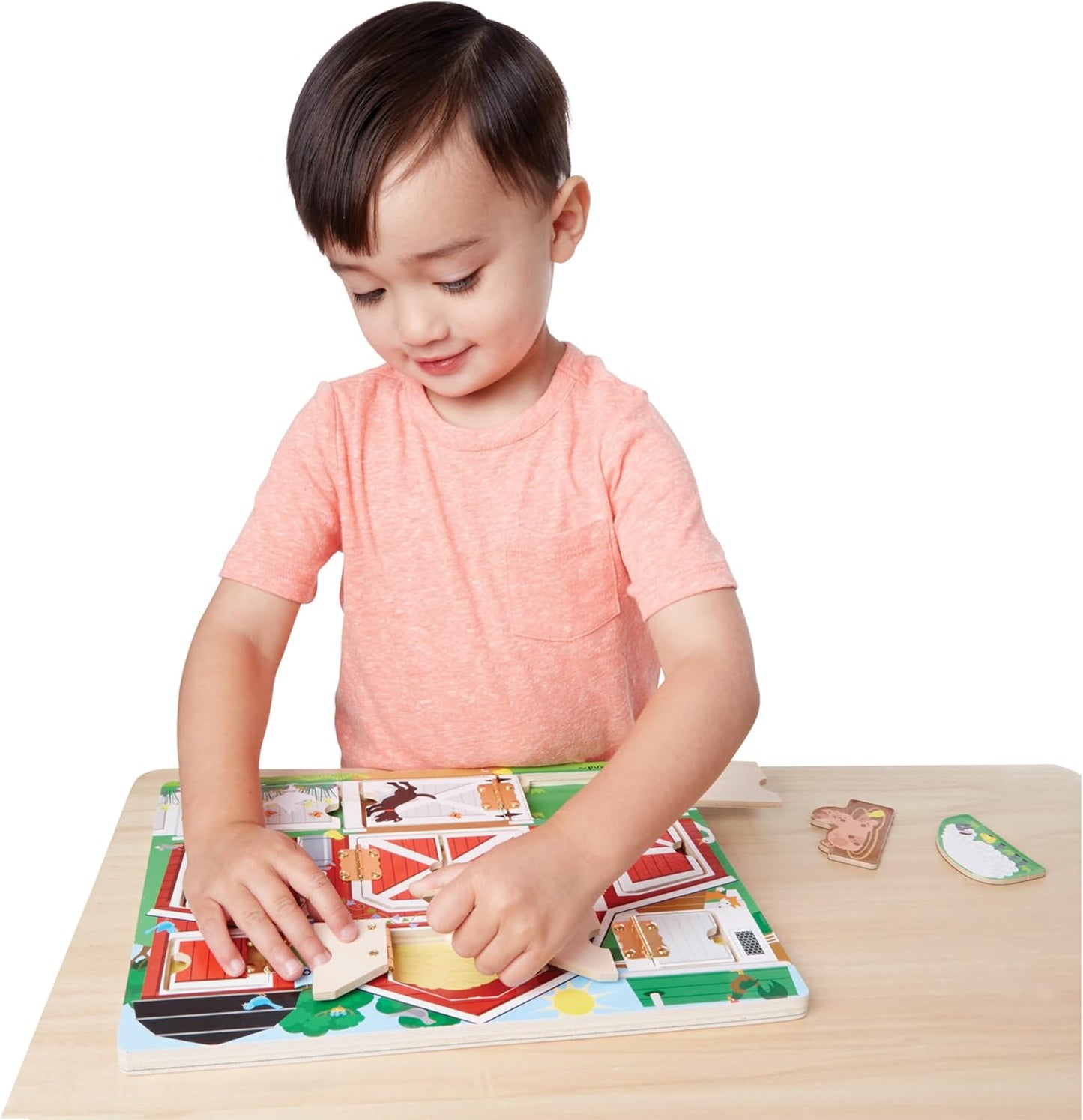 Melissa & Doug Latches Wooden Activity Board - Montessori Busy Board for Preschool Toys, Sensory Toys for Kids, Learning Resources for Ages 3+