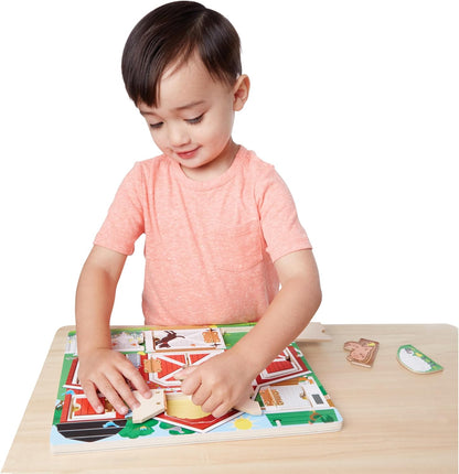 Melissa & Doug Latches Wooden Activity Board - Montessori Busy Board for Preschool Toys, Sensory Toys for Kids, Learning Resources for Ages 3+