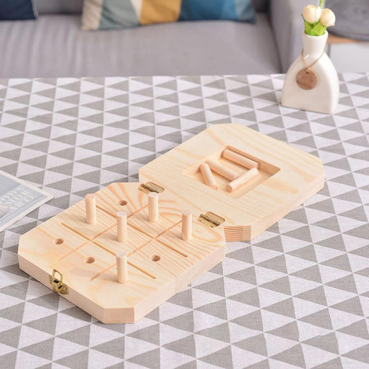 Peg Board for Kids | 9-Hole Fine Motor Skills Booster - Wooden Pegboard for Recovery,for Adults Family Elderly Women Birthday Airplane Camping Dorm Classroom