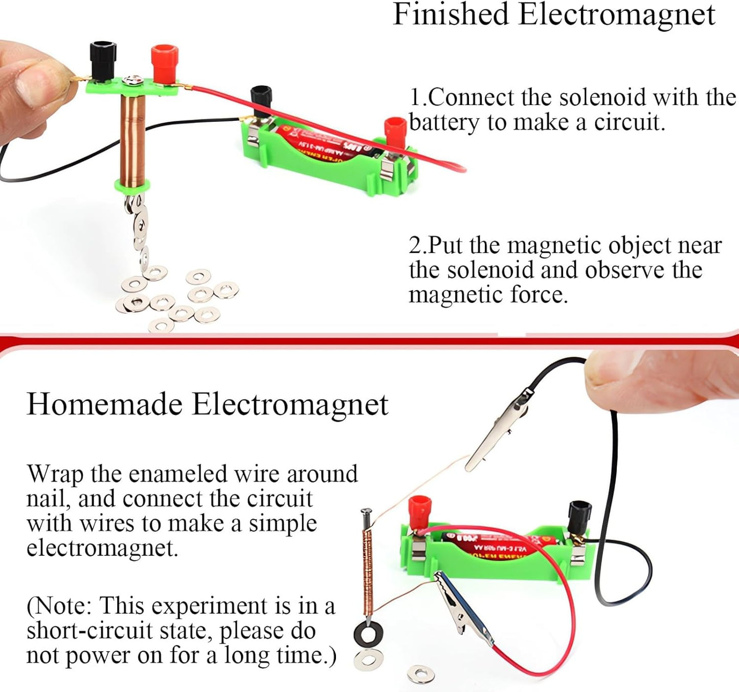Labs Junior Science Magnetic Science Kit,70PCS STEM Magnetic Teaching Tools,Electricity Discovery Circuit and Magnetism Experiment Kits Science Educational Toys