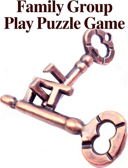 Traditional Metal Brain Teaser – Classic Puzzle Toy for Logic & Skill Development (Keys)