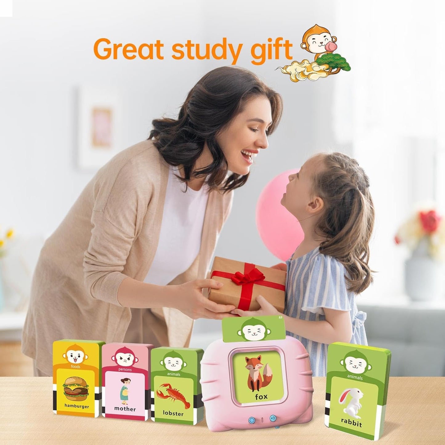 Toddler Girls Toys Talking Flash Cards-296 Sight Words, Educational Toys for 1 2 3 4 Year Old, Speech Therapy&Autism Learning Materials, Toddler Girlt Birthday Gift with Durable Cards