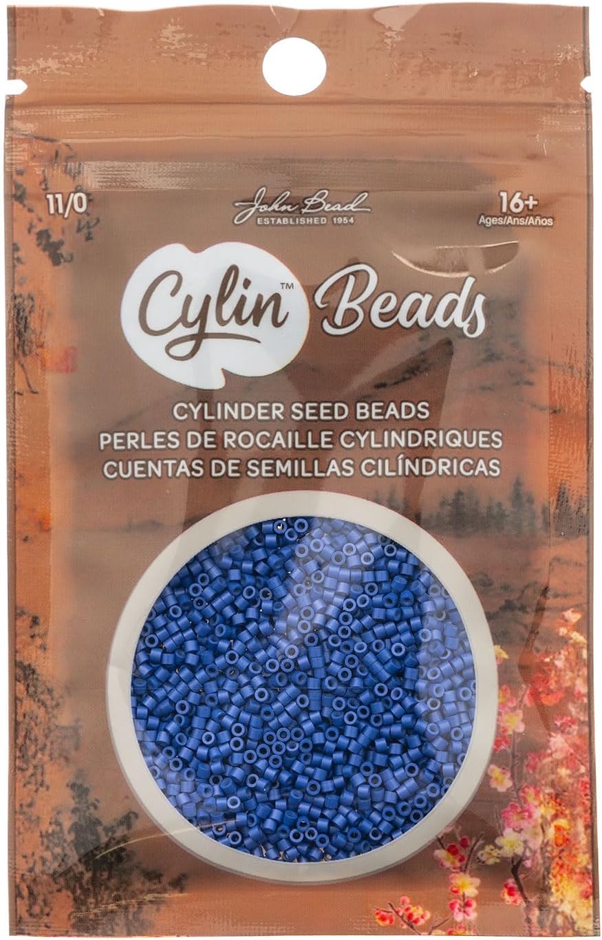 John Bead 25g Cylin Beads Opaque Turquoise Green 11/0 Glass Cylindrical Seed Beads for Jewelry Bracelets Necklaces Earrings Making Embroidery