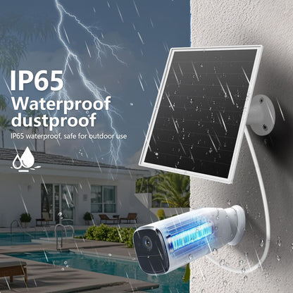 8W Solar Panel for Outdoor Security Camera, 5V Micro USB and USB - C Solar Panel Charger ，Fits Eufy/Wyze/Reolink DC 5V Output, IP65/360° Adjustable, 9.8ft Cable, Fast Charging