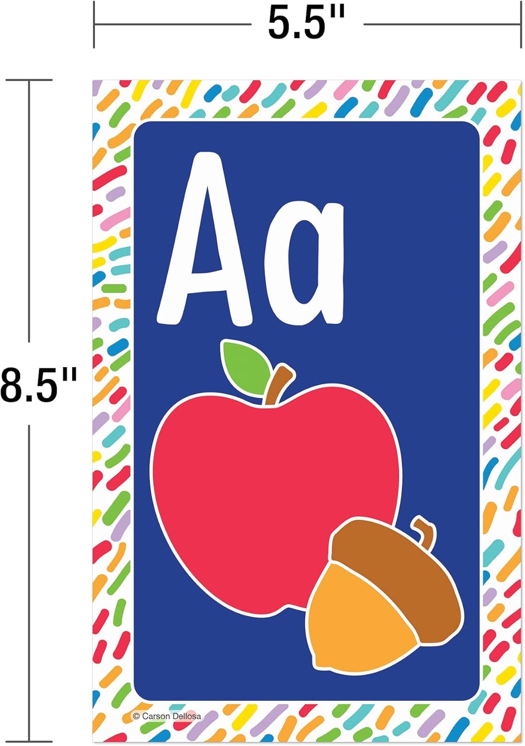 Carson Dellosa Education 26 pc Set of ABC Bulletin Board Decorations aids early learning with bright alphabet visuals and sight word images that help toddlers build strong foundational sound skills.
