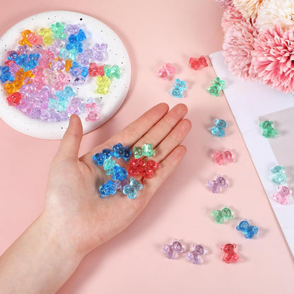300Pcs Mini Resin Animals, Counting Bears Small Resin Tiny Mini Animals Figures to Hide Figurines in Bulk Sorting Bears, Counting Bear Math Manipulatives Small Trinkets Miniature Figurines for Desk