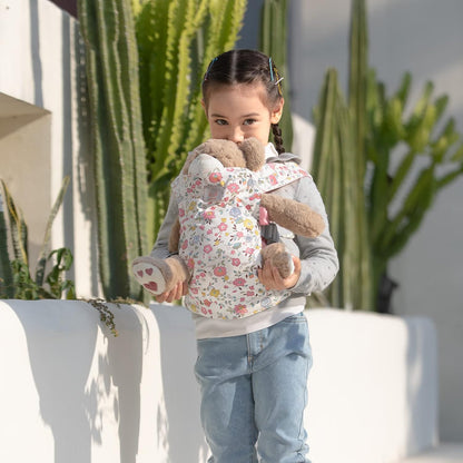 GAGAKU Doll Carrier for Kids, Toy Baby Doll Carrier, Reborn Dolls Carrier Toy Baby Sling with Adjustable Straps, Baby Doll Accessories - Green - Camellia