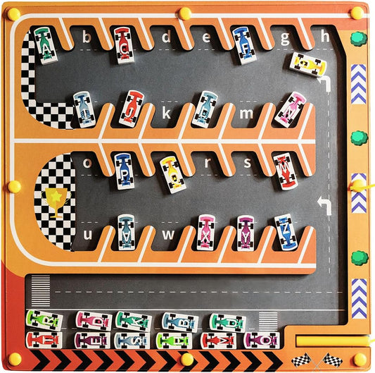Magnetic Alphabet Maze, Montessori Toy for ABC Learning, Fine Motor Development and Problem-Solving Skills, Ages 3 4 5 6 Years