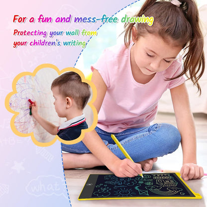 TECJOE 10 Inch 2 Pack LCD Writing Tablet, Colorful Doodle Board Drawing Tablet for Kids, No Mess Toddler Travel Learning Toys, Christmas Birthday Gifts for 3 4 5 6 7 8 Year Old Boys Girls Preschooler