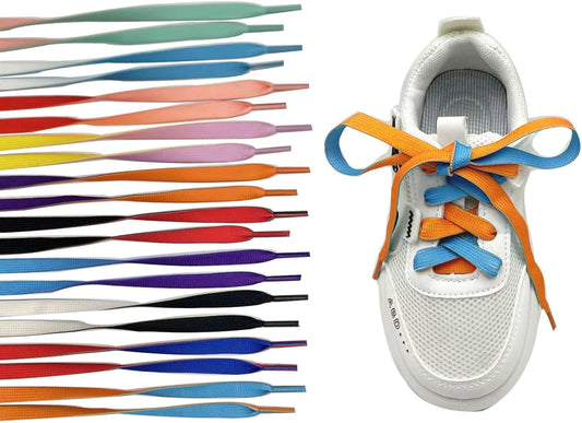 10 Pairs Dual Colored Shoe Trying Practice For Kid Shoelaces,Learn to Tie Your Shoes For Kids Early Learning,How To Tie Your Shoes For Kids Teaching Educational