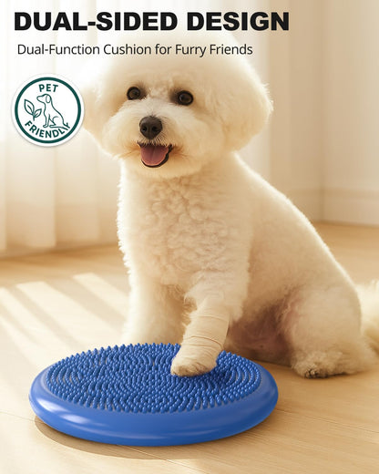 Trideer Wobble Cushion Core Balance Disc, Flexible Seating for Classroom Elementary, Wiggle Seat for Sensory Kids, Balance Pad with Inflation Pump