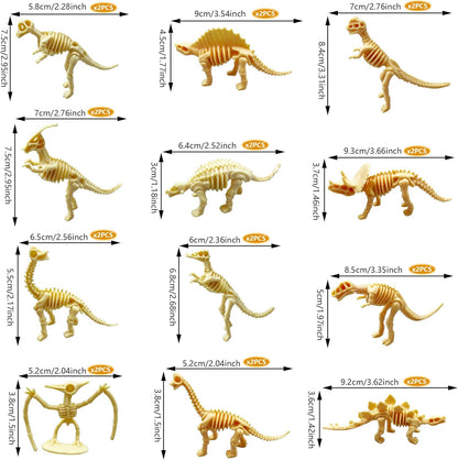 35PCS Dinosaur Fossil Skeleton Dinosaur Skeleton Toys Dino Sand Dig Party Favor Decorations