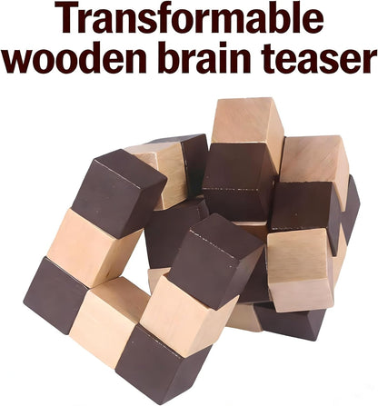 MAGIKON Brain Teaser Cube Puzzle Toy (Square Snake Cube)