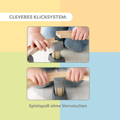 HABA Kullerbü Step-by-Step Marble Run - Clever Click System for Stable Fun - Marble Run from 12 Months - Can be Combined with All Kullerbü Tracks - 2012252001