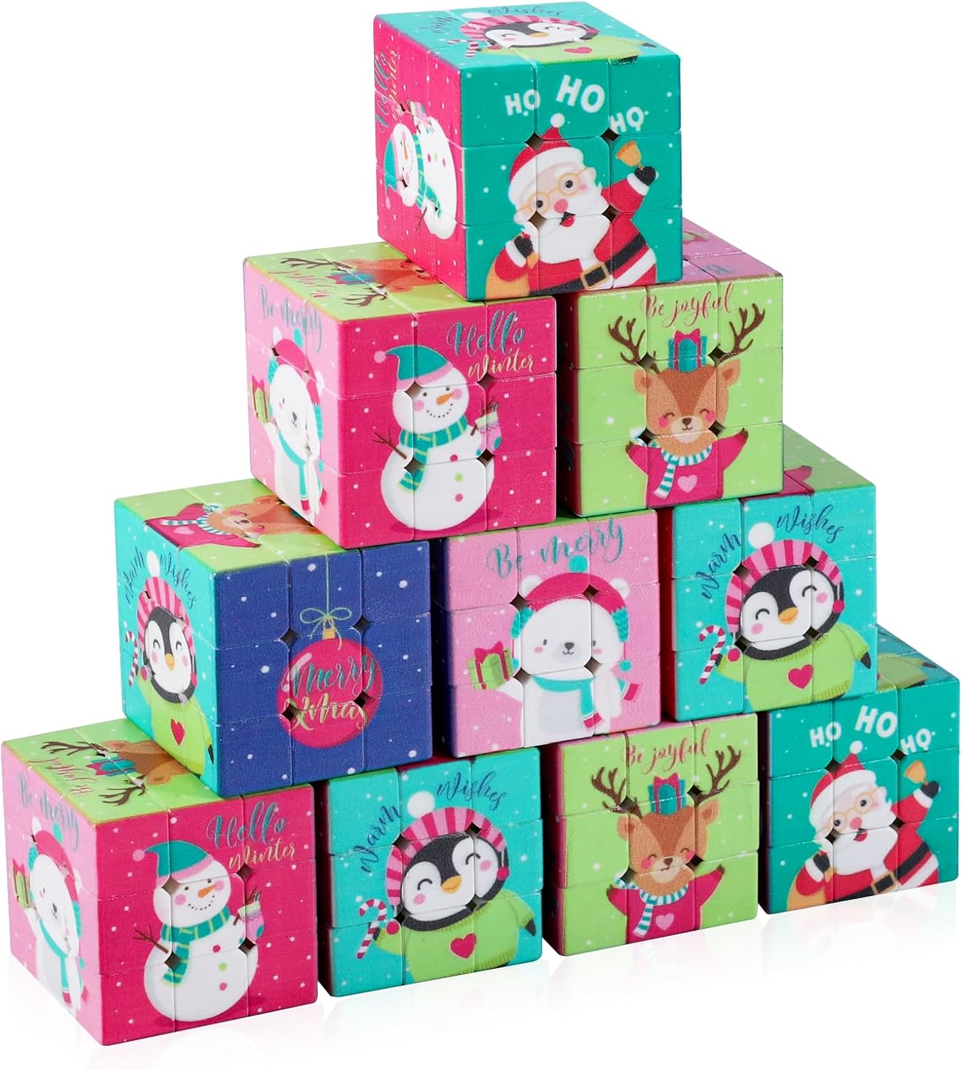 48 Pack Mini Cube Bulk, 1.18 Inch 3x3x3 Small Puzzle Cubes Set, Birthday Party Favors, Classroom Rewards Prizes, Stocking Stuffers, Easter Basket Fillers for Kids