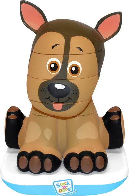 Stack-a-Roos Baby Giraffe by Salus Brands - Animal Stacking Toy, Educational Early Learning Toy for Infants Babies Toddlers, Age 12+ Months - Great Baby Gifts, STEM