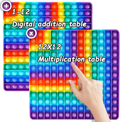 Multiplication Game Table 12 X 12 Math Flash Cards 3rd Grade Fingertip Fidget POP Toy Board Create a Variety of Multiplication additions for Teachers