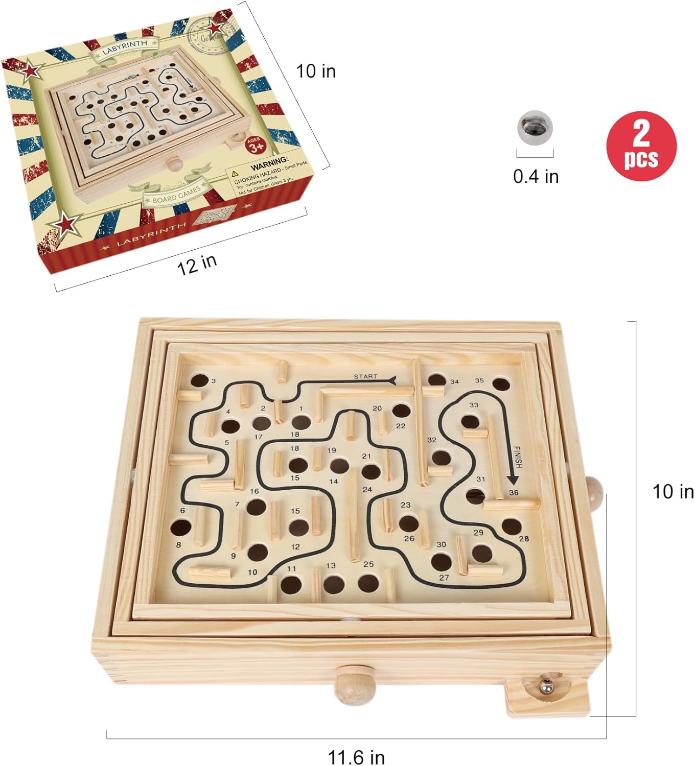 GOTHINK Wooden Balancing Pendulum Game, 42PCS Montessori Balancing Toys for Kids and Adults, Interactive Educational Toy for Children's Gift, Perfect for Parties & Travel