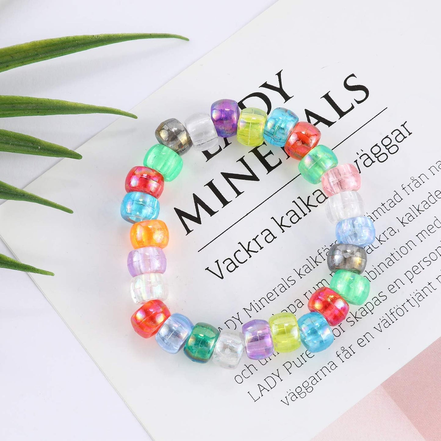 1720+pcs Pony Beads Kit 1830pcs 6 Style Letter Alphabet Beads Rainbow Plastic Pony Bead Bulk Multicolor Kandi Bead Elastic String DIY Crafts Jewelry Making Kit for Bracelets Necklaces