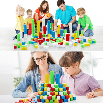 Wettarn 2000 Pieces Plastic Counting Cubes Small Centimeter Cubes for Classroom Preschool Teaching Classification Measurement Learning, 5 Colors