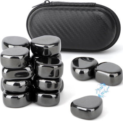 Cool Fidget Toy Fridge Magnets Rocks,Science Kit Magnet DIY Alphabet Number, Magnetic Hematite Stones Gift, Magnet Ferrite Putty Desk Toy for Adults(24PCS)