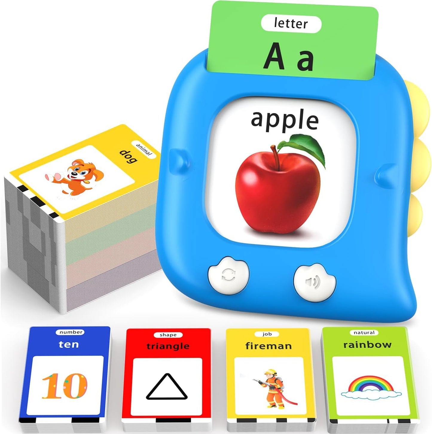 Kidzdo Dinosaur Sight Words Talking Flash Cards for 2 3 4 5 6 Years Old Boys and Girls, Easter Stuff Birthday Gifts for Toddler, Pocket Speech Learning Toys Helps Language Delay Kids, Green