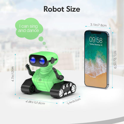 ALLCELE LED RC Robot Toys for Girls with Programming, Music, Demo and LED Function, Remote Control Robot Toy, Gift for Girls 3-8 Years Old Blue Pink