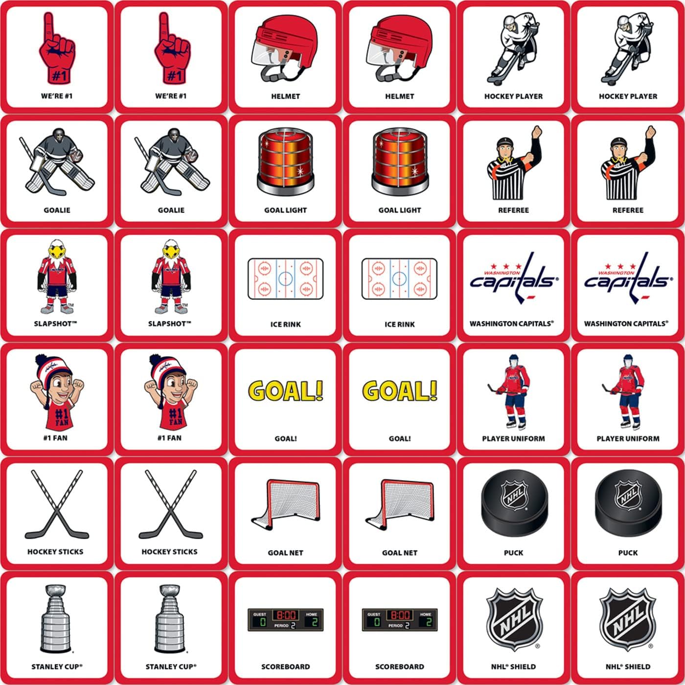 MasterPieces NHL Chicago Blackhawks Matching Game, For Ages 3+ - Fun Family Entertainment for Kids and Adults - Educational, Engaging, and Perfect for Game Night, Interactive Classroom Activities