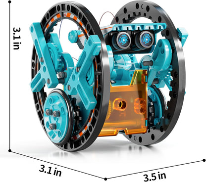 STEM Toys for Ages 8-13, Solar Powered Kits Toys Robotics for Kids Ages 8-12, Educational Building Science Experiment Kit, Boys Gifts for Kids 8 9 10 11 12 13 Years Learning Projects (Blue)