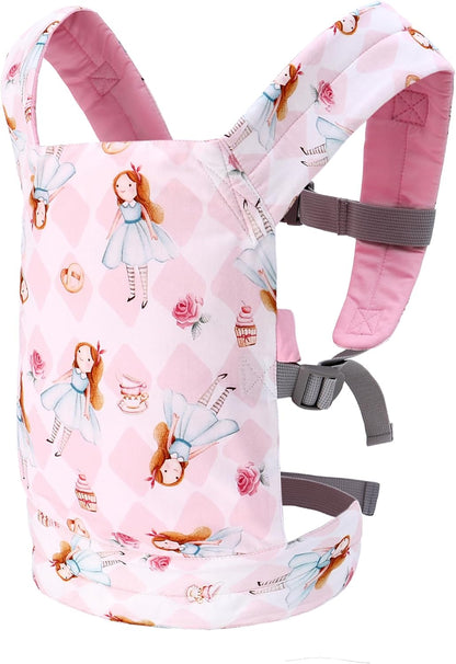 Miracle Baby Doll Carrier for Kids, Front and Back Baby Doll Accessories Backpack Kid Toddlers Play Toy Baby Carriers with Adjustable Straps for Little Girls