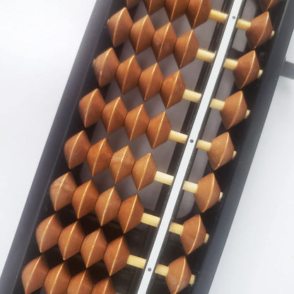 Digit Standard Abacus Soroban Professional 17 Column (10.2 inch) Math Abacus, Math Calculating Tool with Reset Button for Adults Kids (Brown)