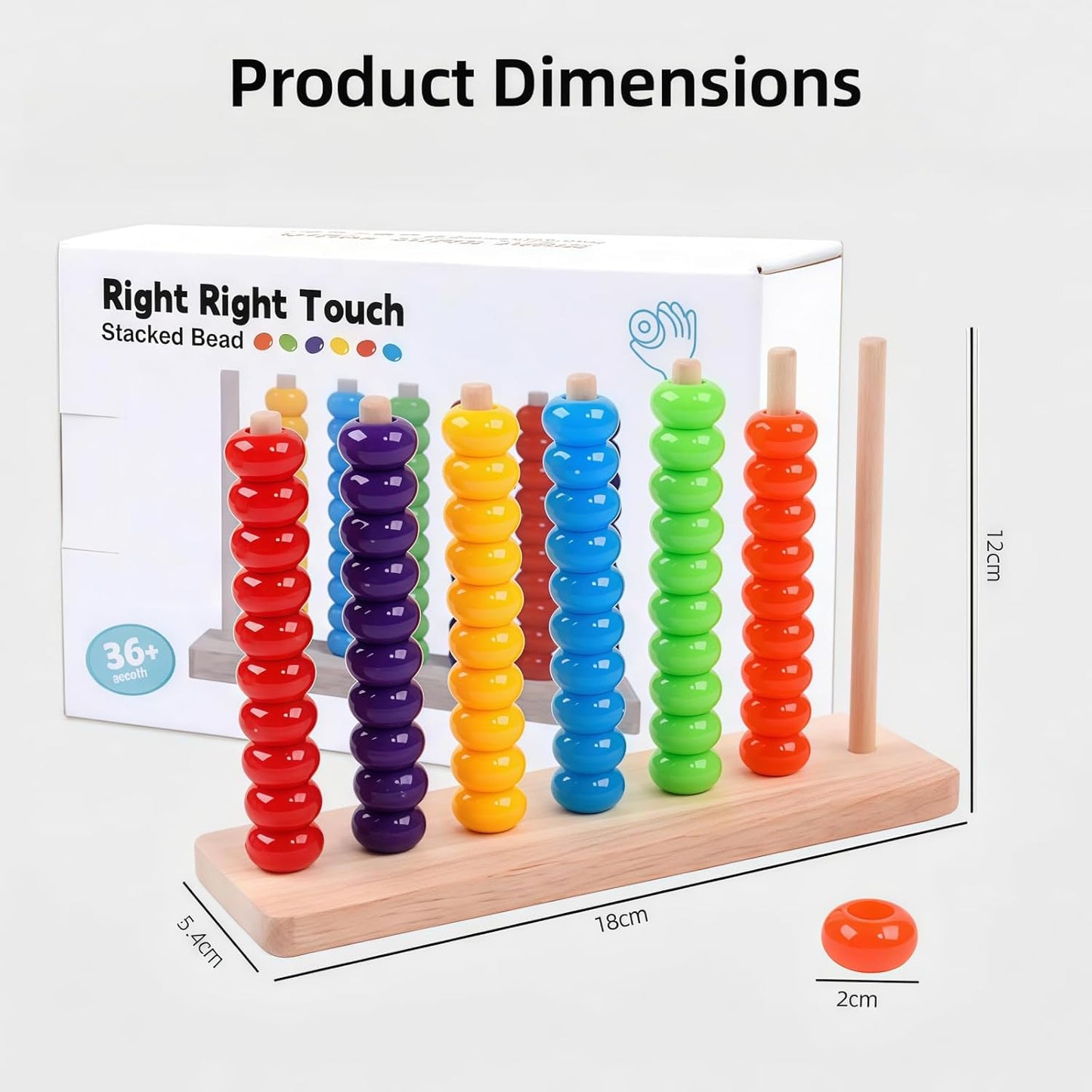 Color Matching Stacking Puzzle Game for Kids & Adults – Fast-Paced Pattern Challenge Ring Stack Brain Teaser – 2 Player Competitive Tabletop Game Night Set with Racks, 60 Rings