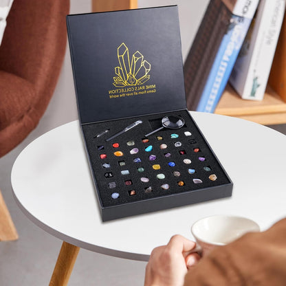 Rock Collection for Kids | Educational Set on Minerals - Real Gemstones, Gemstones & Crystals & Minerals & Minerals Kit for Earth Science Activities