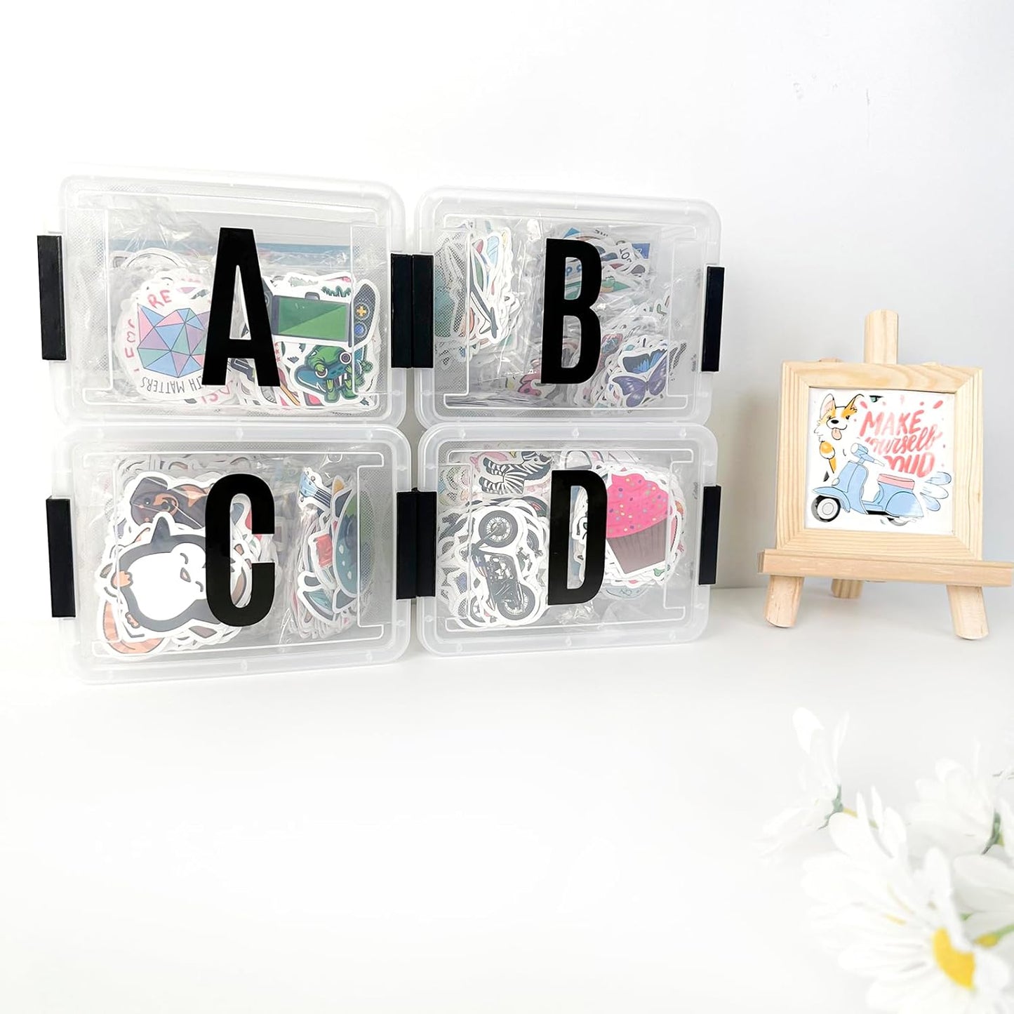 480 Pcs Waterproof 3" Vinyl Alphabet & Number Stickers - Self-Adhesive for Mailboxes, Windows, Doors, Signs, Vehicles & More, Black