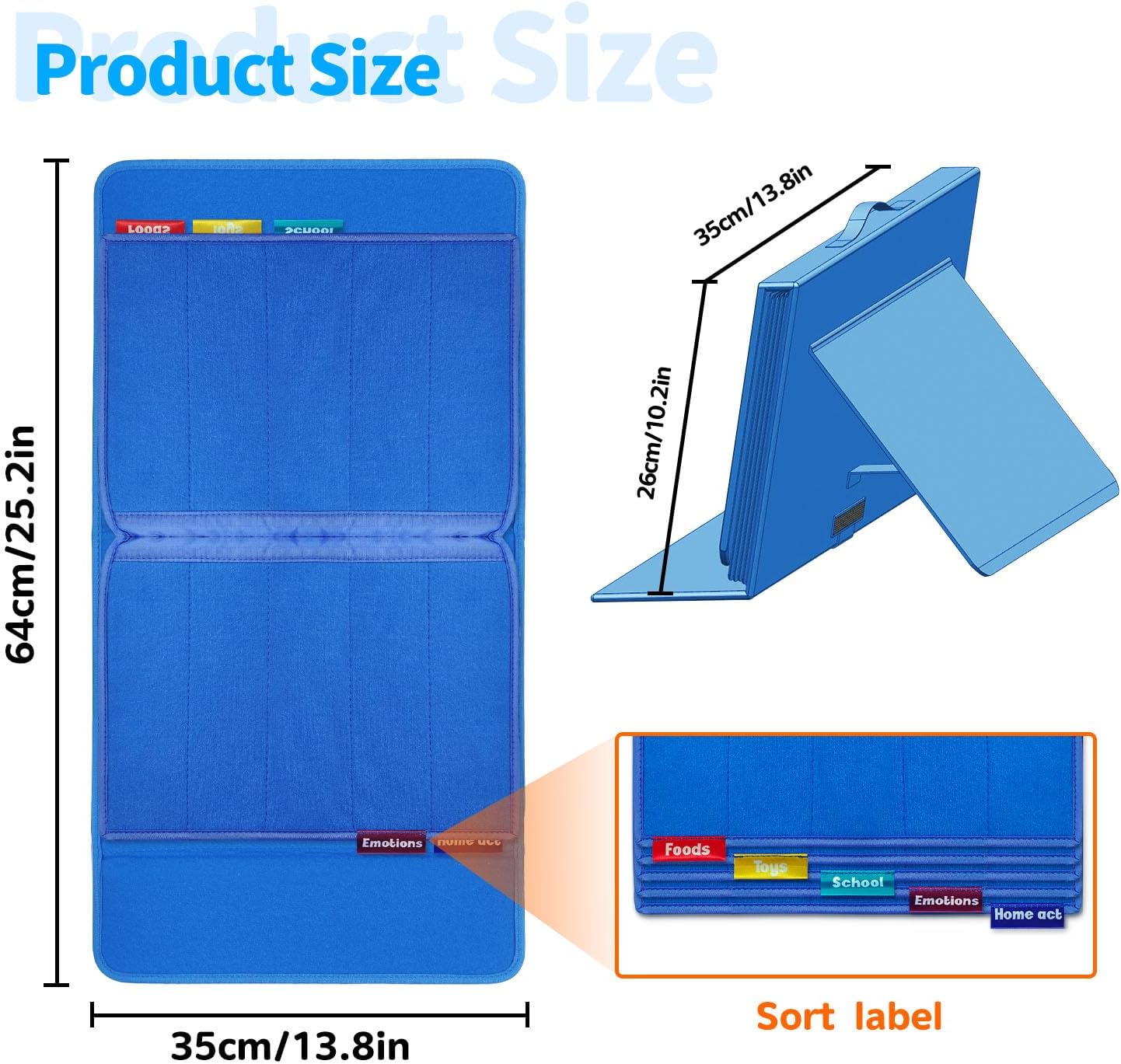 Boczif Visual Communication Book, Nonverbal Communication Board, Autism Language Vocabulary Learning Materials, Speech Articulation Therapy Cue Cards for Kids, Toddler Behavior Book for Home School