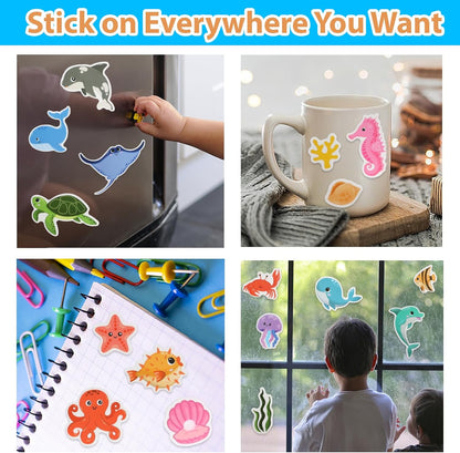Jelly Sticker Books for Toddlers 2-4 Years, Reusable Sticker Book for Kids 1-3, Toddler Easter Basket Stuffers＆Travel Essentials Animals Stickers for Kids Toddler Plane Activities (Animals)