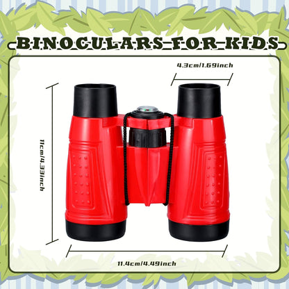 Libima 24 Pcs Binoculars Bulk Educational Compact Binoculars with Neck String Telescope for Learning Bird Watching Camping Hiking Travel Safaris Birthday Gifts(Green)