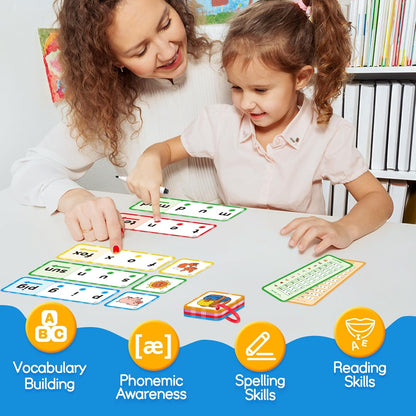 Kasfalci Blends & Digraphs Cards,Phonics Games,Speech Therapy Toys for Toddlers Kids,Learn to Read,Spelling Reading Learning Sight Word Games,kindergarten Preschool Learning Activities,Educational Toy