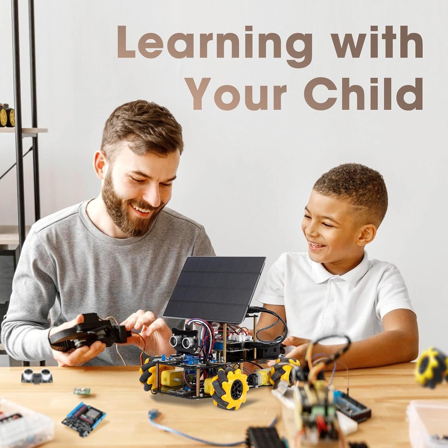 ACEBOTT Robot Kit, Robotics for Kids Ages 8-12 12-16, STEM Toys for Boys with Remote & App Control, Arduino & Scratch Compatible, Science Kits for Kids Age 8-12 12-16, for Boys & Girls(Yellow)