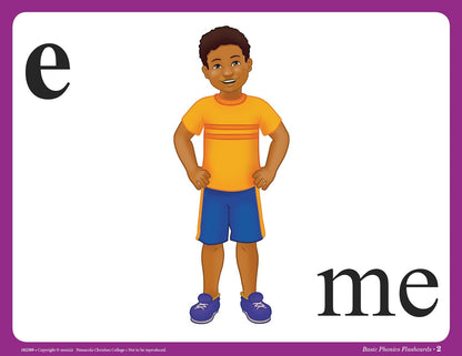 Basic Phonics Flashcards - Abeka Kindergarten 1st and 2nd Grade 1, 2 Phonics Reading Program Teaching Aid Flash Cards