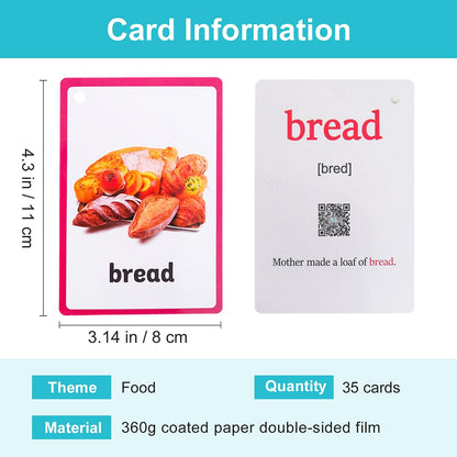 Lilias Body Parts Flash Cards, Toddler & Preschool Learning Toys, Kindergarten Learning Supplies, 4.3 x 3.14 Inch, 34 Cards