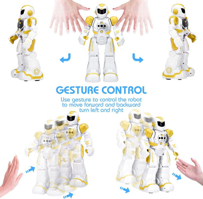 KingsDragon Robots Toy for Kids, RC Gesture Sensing Toy, Interactive Walking Singing Dancing Robot Birthday Presents for Boys Girls Age 6 7 8 9 Years Old