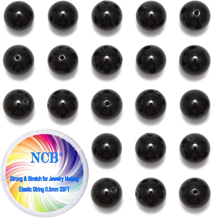 NCB 100pcs Original Natural Stone Beads Gemstone Round Loose Beads 6mm 8mm 10mm (Blue Aventurine, 6mm 100Beads) - Colors B