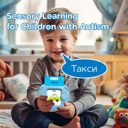 Bilingual English Flash Cards - Korean Talking Flash Cards, 510 Sight Words 31 Themes, Pocket Speech for Toddlers 3-12, Autism Sensory Toys, Preschool Learning Activity (Korean, Pink)