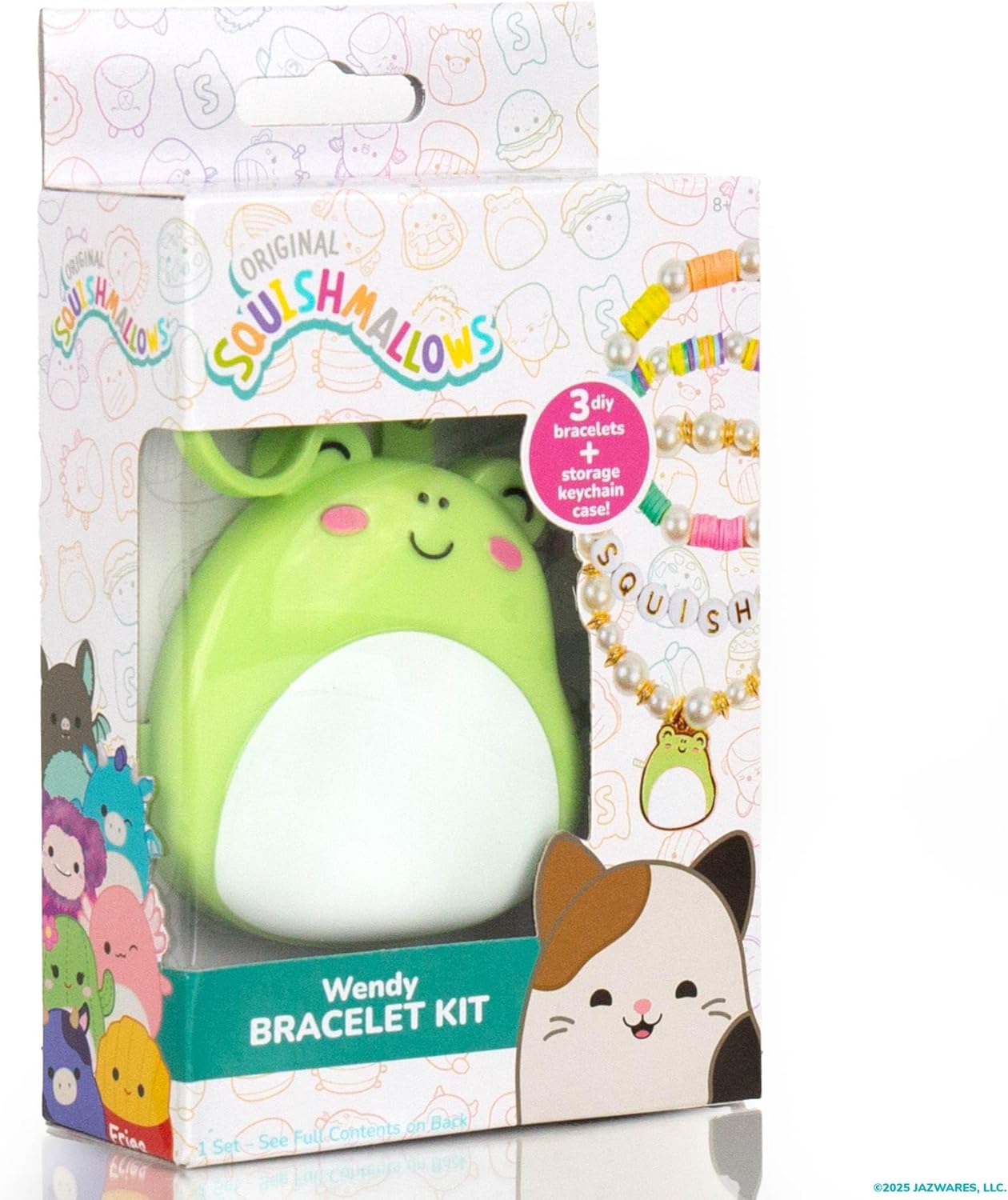 Original Squishmallows Archie The Axolotl Bracelet Kit, Friendship Bracelet Kit, Charm Bracelet Making Kit, Gifts for Girls, Squishmallows for Boys, Craft Kits
