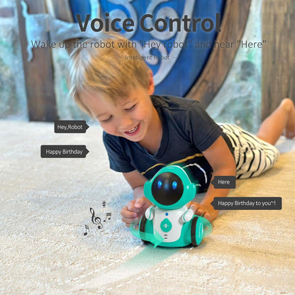 GILOBABY Interactive Robot for Kids Ages 3-8 – Rechargeable with Voice Control & Playback Mode – Educational Toy that Sings, Dances and Touch Control (Blue)